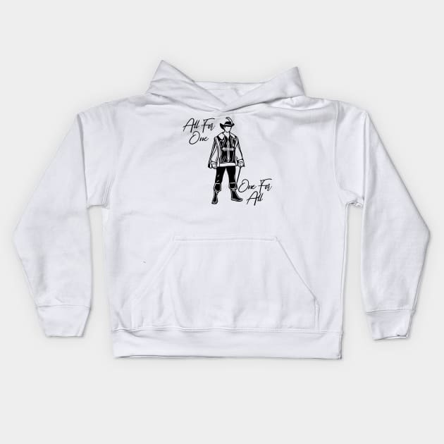 All For One; One For All Kids Hoodie by KayBee Gift Shop